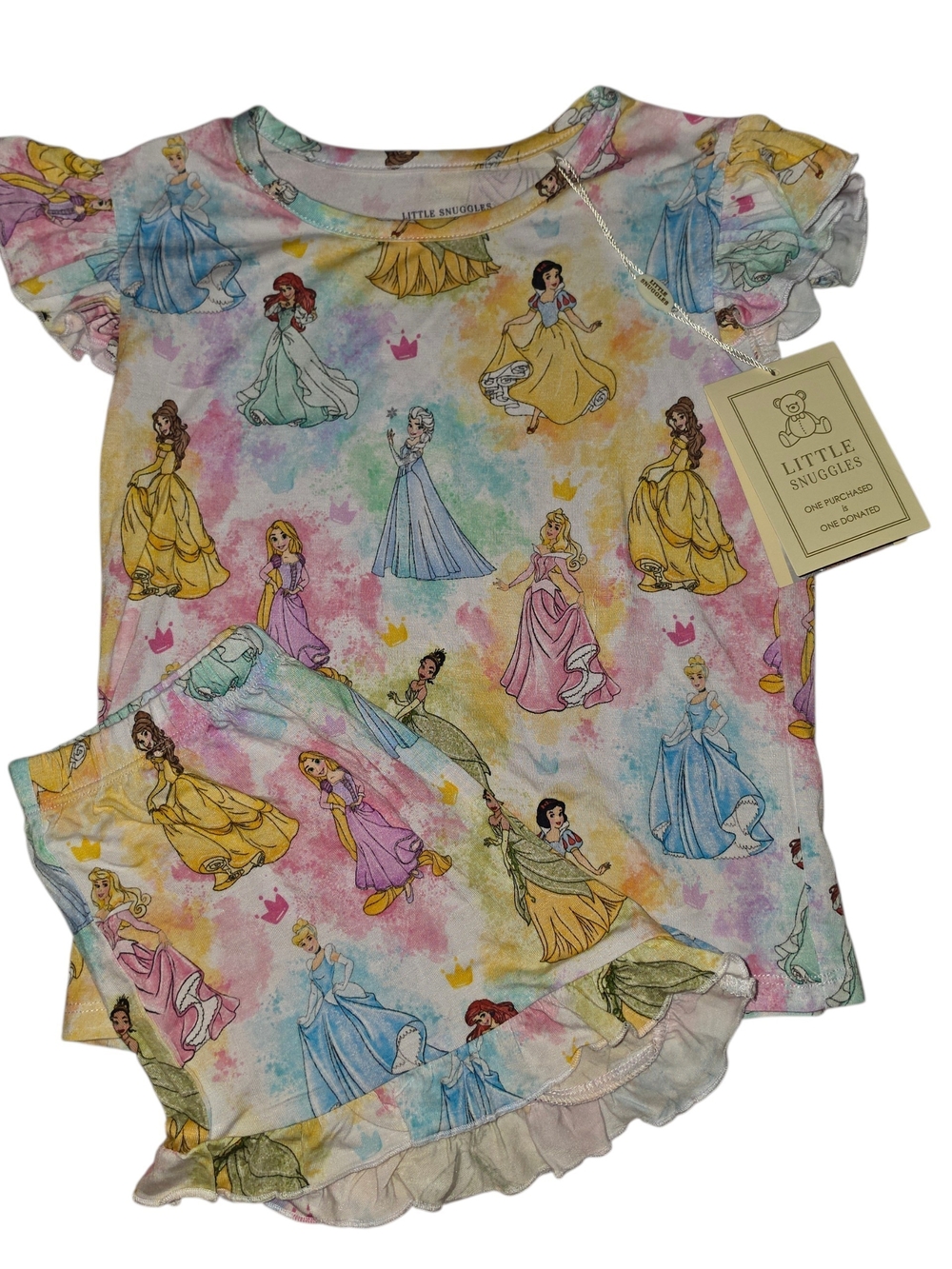 Little Snuggles/Charlie's Project Disney Princess Shorts Lounge Set 4 NWT